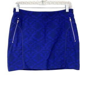 Louis Castel Womens Blue Printed Active Tennis Skort Mini Skirt